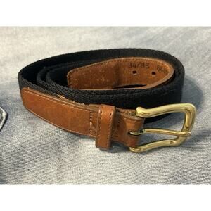 Lands End Men’s Elastic Surcingle Belt Size 34 Black